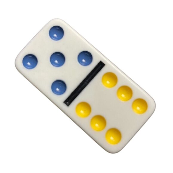 Double Twelve Dominoes Replacement Tile 5 6 Color Dot mq - Picture 2 of 3